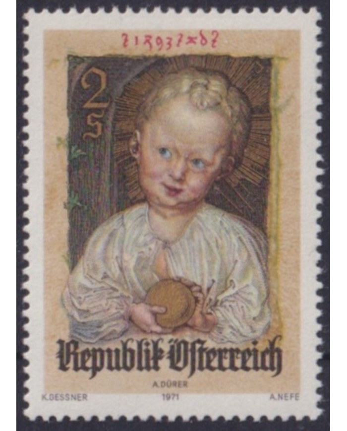 F-EX61569 AUSTRIA MNH 1971 CHRISTMAS NAVIDAD ART PAINTING ALBERT DURER.