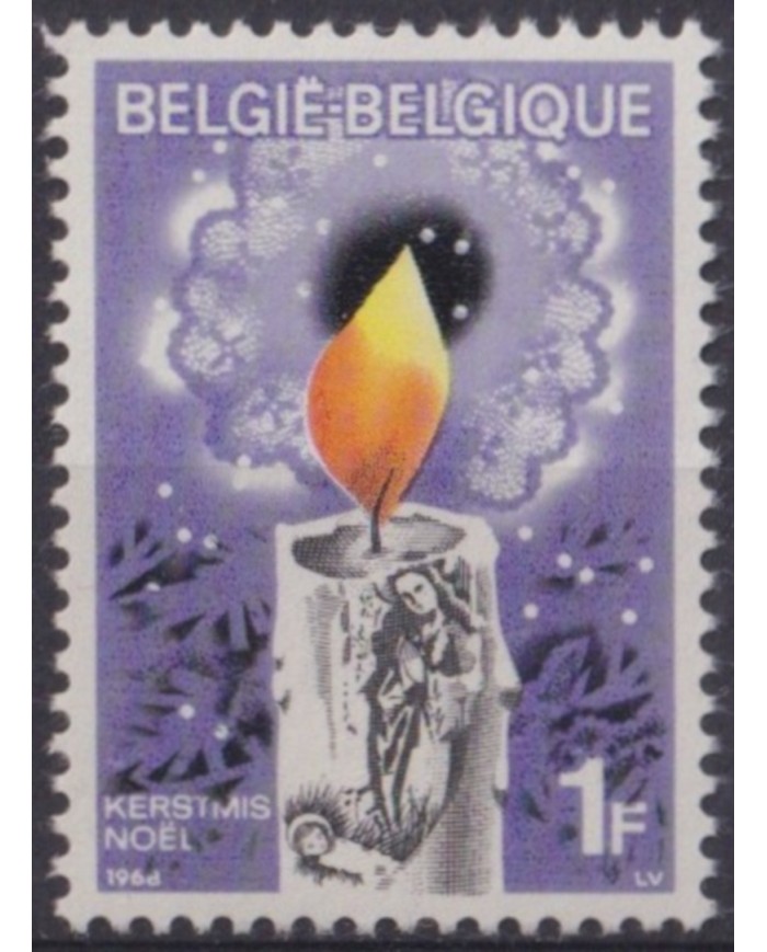 F-EX61572 BELGIUM BELGIQUE MNH 1968 CHRISTMAS NAVIDAD VELA.