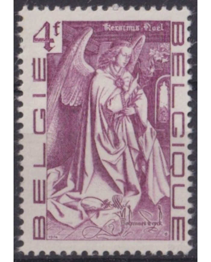 F-EX61575 BELGIUM BELGIQUE MNH 1974 CHRISTMAS NAVIDAD ART PAINTING.