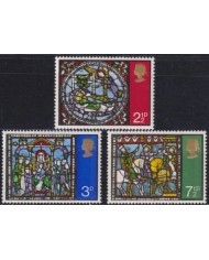 F-EX61585 ENGLAND UK MNH 1971 CHRISTMAS NAVIDAD STAINED PAINTING GLASS ART.