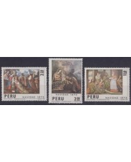 F-EX61523 PERU MNH 1973 CHRISTMAS NAVIDAD ART PAINTING.