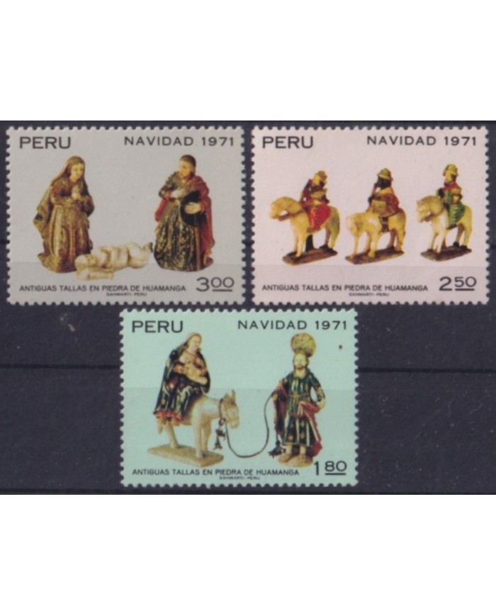 F-EX61524 PERU MNH 1971 CHRISTMAS NAVIDAD ART COLONIAL SCULTURE.