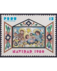 F-EX61525 PERU MNH 1980 CHRISTMAS NAVIDAD ART DRAWING.