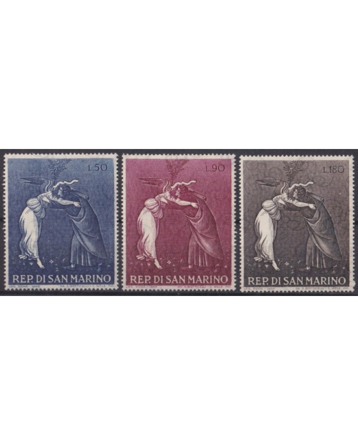 F-EX61529 SAN MARINO MNH 1968 CHRISTMAS NAVIDAD BOTTICELLI ART PAINTING.