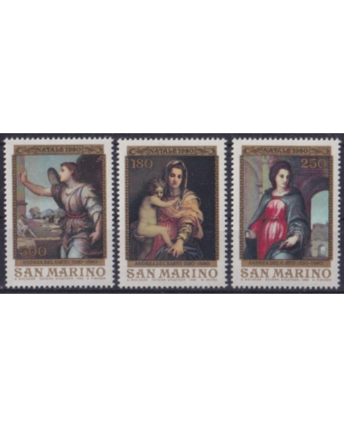 F-EX61530 SAN MARINO MNH 1980 CHRISTMAS NAVIDAD ART PAINTING ANDREA DEL SARTO.