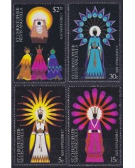 F-EX61536 ST CHRISTOPHER NEVIS ANGUILLA MNH 1978 CHRISTMAS NAVIDAD DRAWING.
