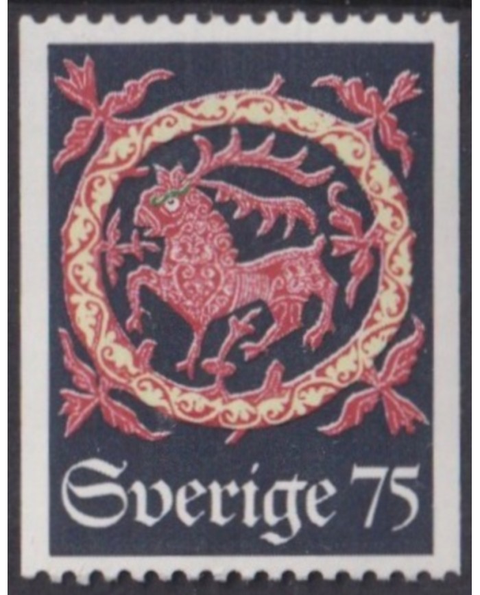 F-EX61565 SWEDEN SVERIGE MNH 1974 CHRISTMAS NAVIDAD NATIVITY MOSAIC EMBROIDERY.