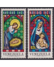 F-EX61551 VENEZUELA MNH 1971 CHRISTMAS NAVIDAD ART PAINTING MADONNA & CHILD.