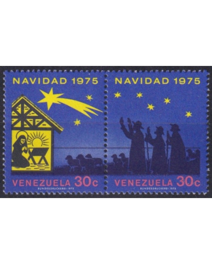 F-EX61555 VENEZUELA MNH 1975 CHRISTMAS NAVIDAD ART PAINTING NATIVITY COMET.