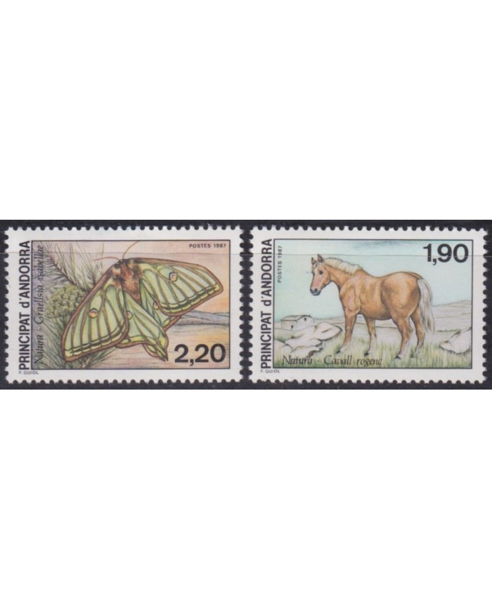 F-EX61615 ANDORRA MNH 1987 BUTTERFLIES INSECTS MARIPOSAS PAPILLON HORSE.