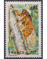 F-EX61596 FRANCE MNH 1977 INSECTS ENTHOMOLOGY CIGALE.