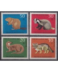 F-EX61643 GERMANY MNH 1968 YOUNTH WELFARE FAUNA FELINE.
