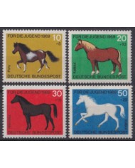 F-EX61647 GERMANY DDR MNH 1969 WELFARE YOUNG HORSE.