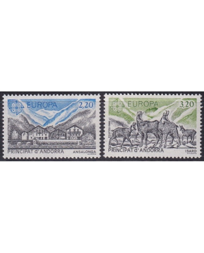 F-EX61614 ANDORRA MNH 1986 EUROPA FAUNA NATURA WILD ANTELOPE.
