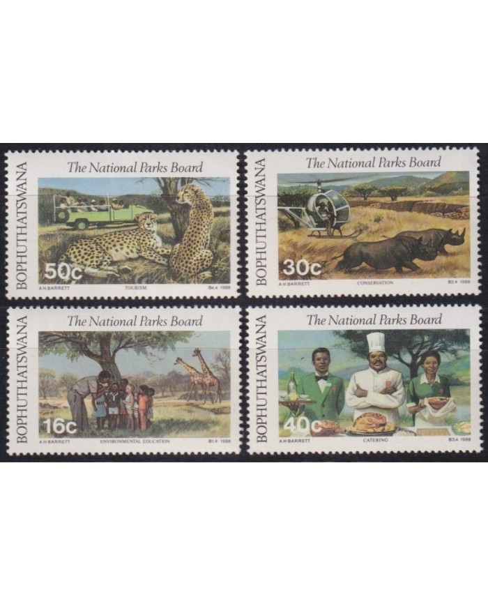 F-EX61667 BOPHUTHATSWANA RSA MNH 1988 NATURE NATIONAL PARK BOARD HUNTING TIGER.