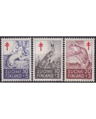 F-EX61601 FINLAND SUOMI MNH 1962 SEMI POSTAL RABITT FOX.