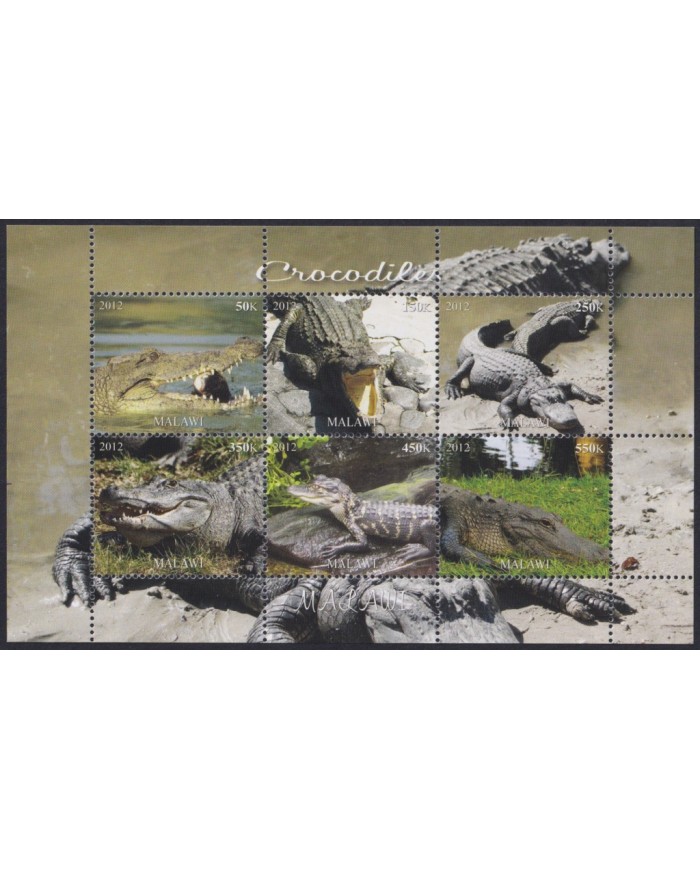 F-EX61631 MALAWI MNH 2012 CROCODILE SAURIUS COCODRILOS.