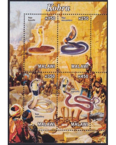 F-EX61632 MALAWI MNH 2012 COBRA SNIKE SERPIENTES.