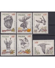 F-EX61599 POLAND MNH 1983 HAUNTING FAUNA WILD PIG BIRD DUCK ANTELOPE.