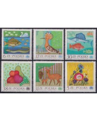 F-EX61598 POLAND MNH 1982 FAUNA WILD ANIMALS DEER BIRD FRUIT FOOD.
