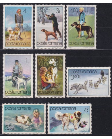 F-EX61591 RUMANIA MNH 1982 FAUNA HUNTING WITH DOG HUNTER.