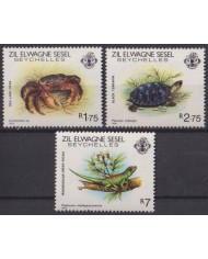 F-EX61633 SEYCHELLES MNH 1983 MARINE WILDLIFE CRAB TURTLE LIZARD