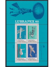 F-EX61781 PORTUGAL MNH 1981 LUBRAPEX FLIGHT AIRPLANE AVION.