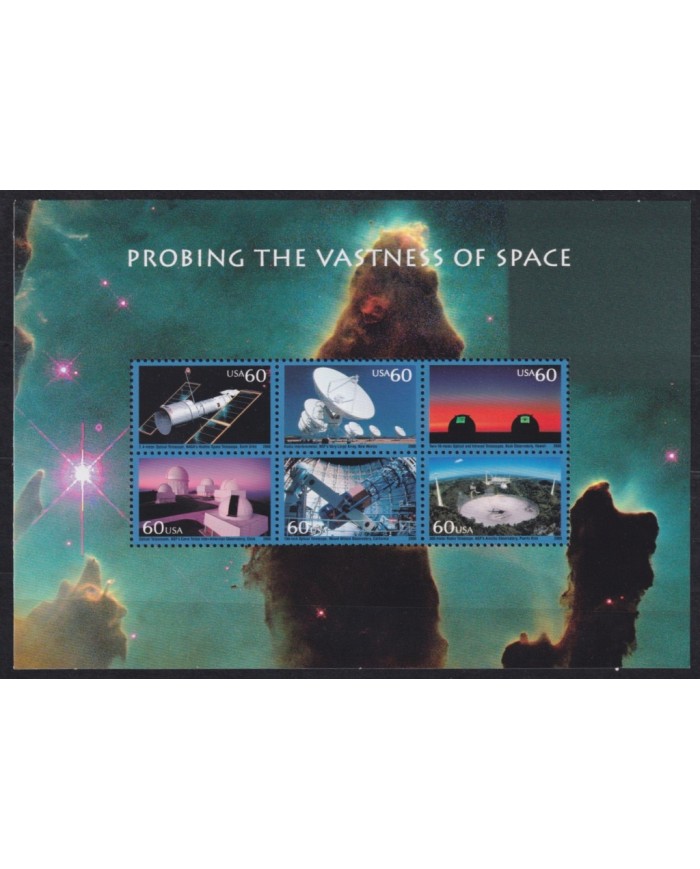 F-EX59846 USA US MNH 2000 COSMOS PROBING VASTNESS OF SPACE RADAR ROCKET.