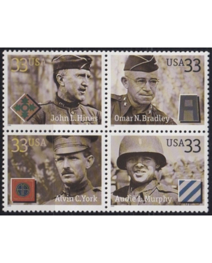 F-EX61383 USA US MNH 2000 WWII GREAT DISTINGUISHED SOLDIER.