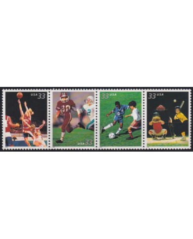 F-EX61385 USA US MNH 2000 CHILDREN SPORT BASEBALL RUGBY BASKET SOCCER.