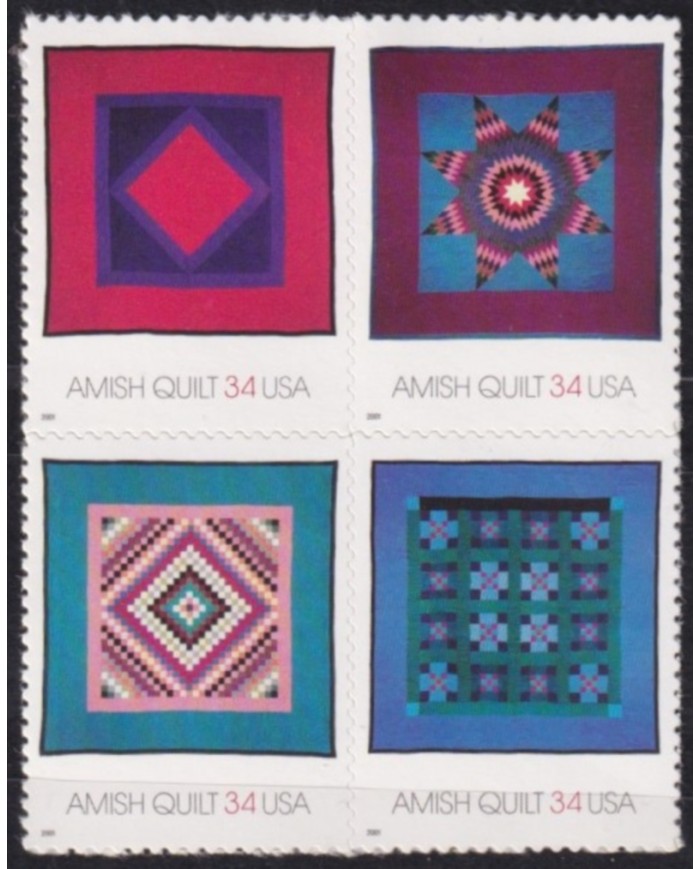 F-EX61390 USA US MNH 2001 AMISH QUILT.