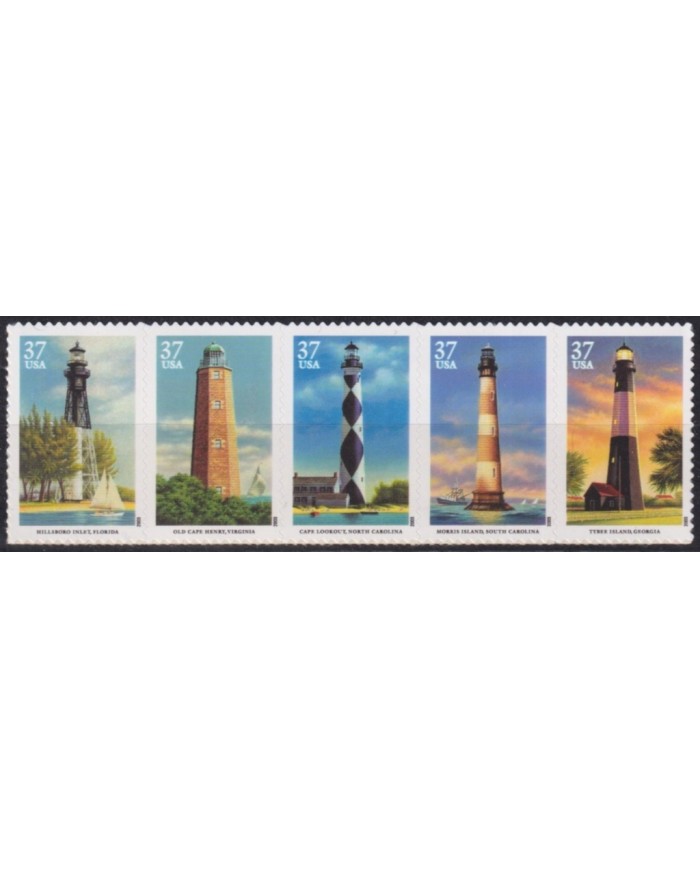 F-EX61405 USA US MNH 2003 LIGHTHOUSE FAROS ADHESIVE.