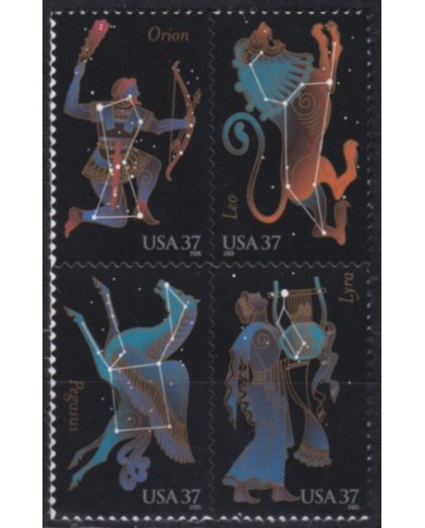 F-EX61409 USA US MNH 2005 SPACE ZODIAC CONSTELLATION LEO ORION PEGASUS LYRA.