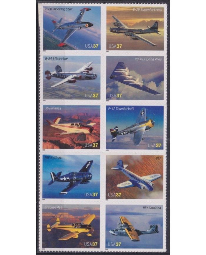 F-EX61411 USA US MNH 2005 ADVANCED OF MILITAR AVIATION AIRPLANE AVION.