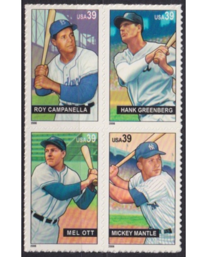 F-EX61422 USA US MNH 2006 BASEBALL GAMER MICKEY MANTLE CAMPANELLA OTT.