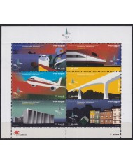 F-EX59893 PORTUGAL MNH 2002 MINISTRY OF PUBLIC WORK AVION AIRPLANTE TRAIN ARCHITECTURE.