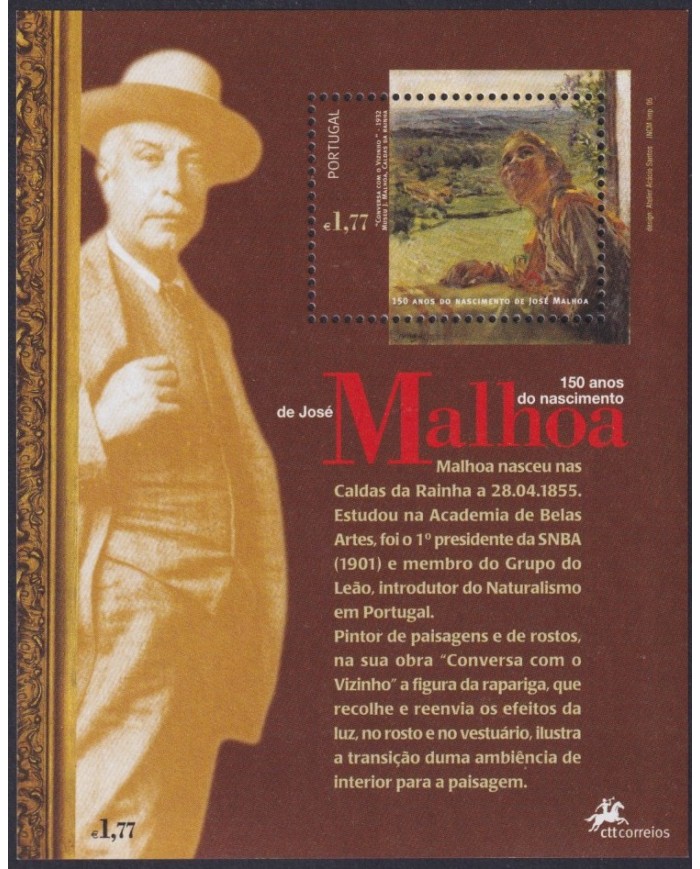 F-EX61935 PORTUGAL MNH 2005 150º ANNIV BIRTH JOSE MALHOA