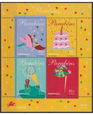 F-EX61953 PORTUGAL MNH 2001 GREETINGS BLOCK DRAWINGS.