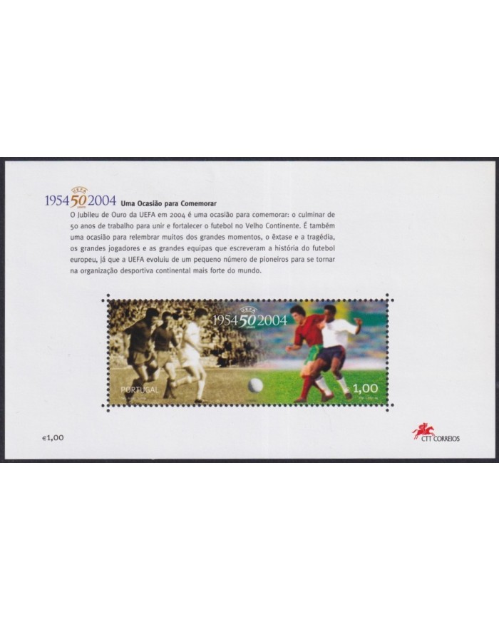 F-EX61810 PORTUGAL MNH 2004 50º ANNIV OF UEFA SOCCER FOOTBALL CUP.