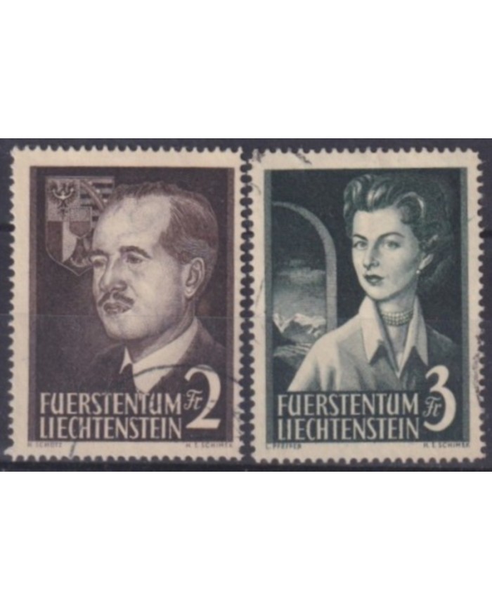 F-EX58882 LIECHTENSTEIN 1955 USED PRINCE FRANCIS JOSEPH CATALOGUE +130$.