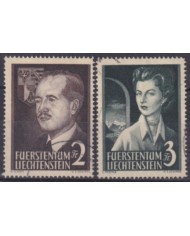 F-EX58882 LIECHTENSTEIN 1955 USED PRINCE FRANCIS JOSEPH CATALOGUE +130$.