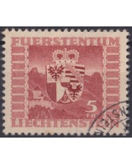 F-EX58889 LIECHTENSTEIN 1947 USED COAT OF ARMS +50€.