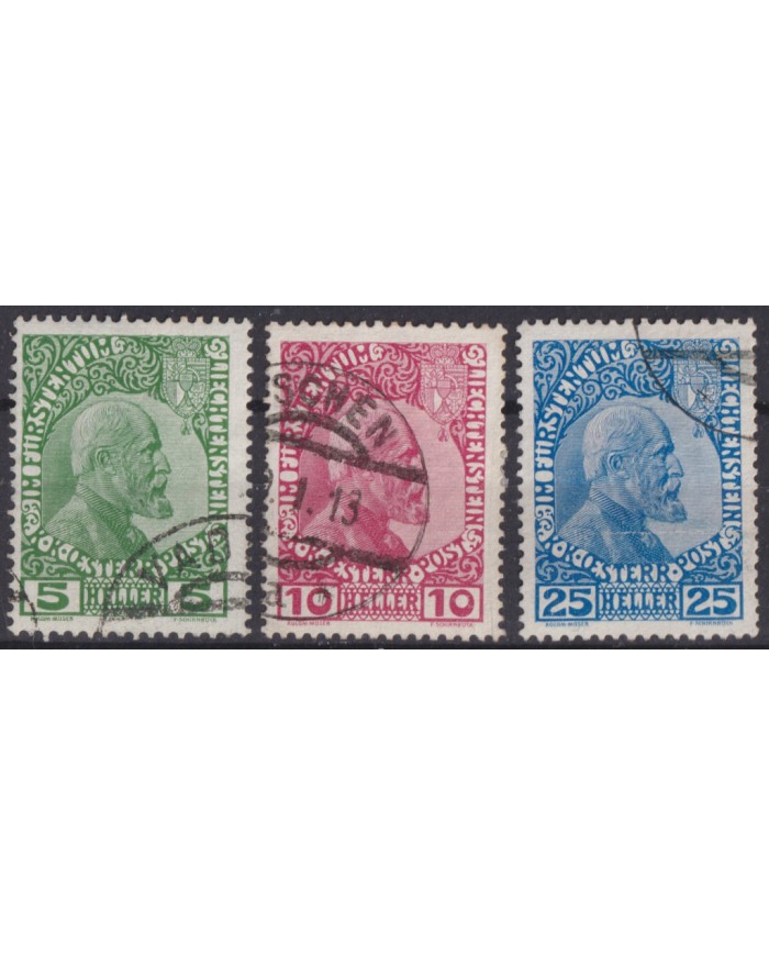 F-EX58904 LIECHTENSTEIN 1912-15 USED PRINCE JOHN II CATALOGUE +90€.