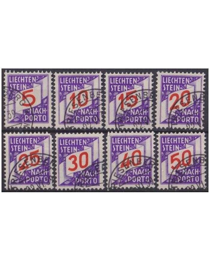 F-EX58938 LIECHTENSTEIN 1928 USED POSTAGE DUE CAT. +70€.