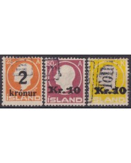 F-EX59364 ICELAND ISLAND 1924-26 KING FREDERIK NEW VALUE OVERPRINT +950€.