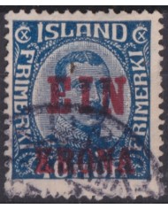 F-EX59366 ICELAND ISLAND 1926 KING CHRISTIAN X NEW VALUE OVERPRINT +40€.