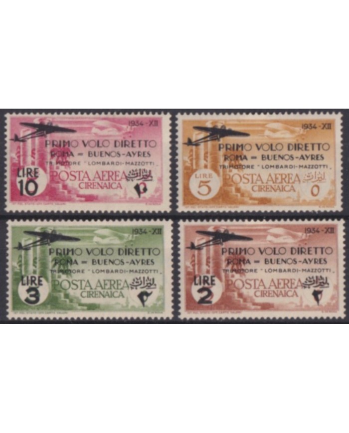 F-EX58916 CIRENAICA LIBYA ITALY OCCUPATION 1934 AIRMAIL ROMA – BUENOS AIRES