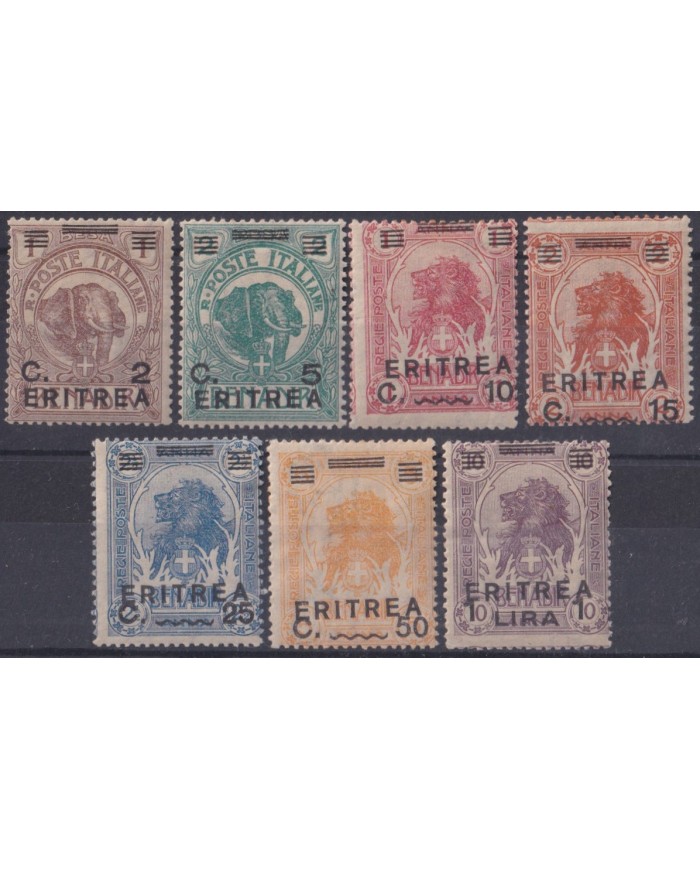 F-EX57736 ERITREA ITALY MH 1922 OVERPRINT NEW VALUE SOMALIA LION STAMPS HIGHT VALUE.