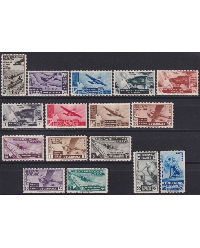 F-EX57074 ITALY COLONIES MH AIRMAIL AIRPLANE CINQUIENTENARIO ERITREO +300€.