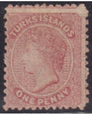 F-EX57746 TURKS IS 1867 QUEEN VICTORIA 1p WITHOUT WATERMARK +60€.